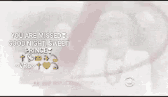 a black and white photo of a man with the words " you are missed good night sweet prince "