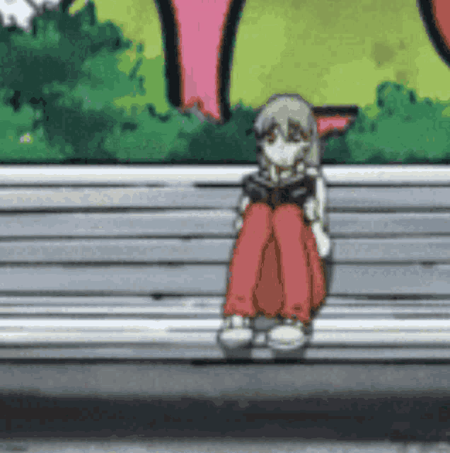 a girl sitting on a bench reading a book