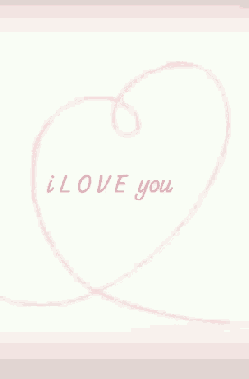 a pink heart with the words " i love you " on it