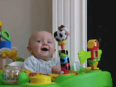 Haha,...Wtf :O ?!! GIF - Baby Laugh Scared GIFs