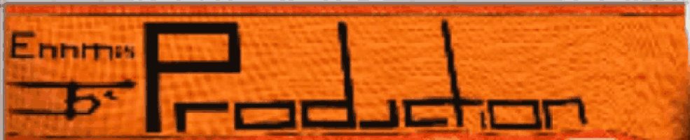 a close up of a sign that says production
