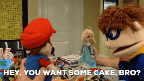 Sml Super D GIF - Sml Super D Hey You Want Some Cake Bro GIFs