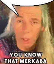 a man with long hair is talking to someone with a speech bubble above his head .
