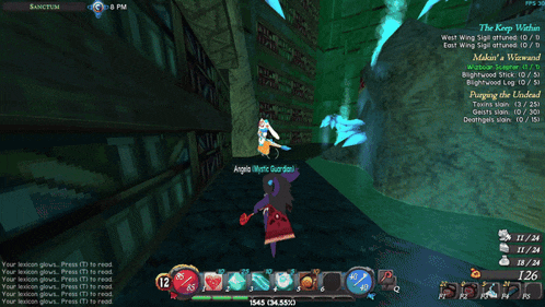 a screenshot of a video game that says sanctum at the top of it