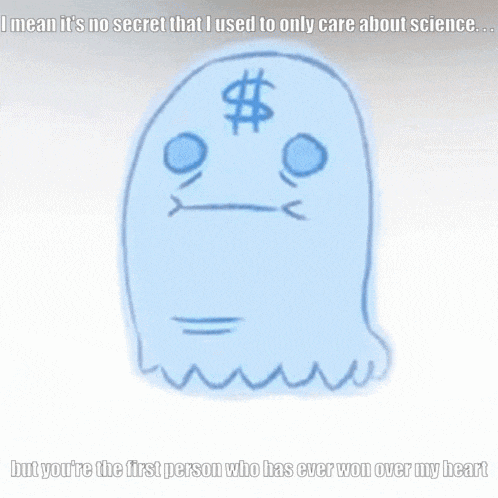 a cartoon ghost with a dollar sign on its head