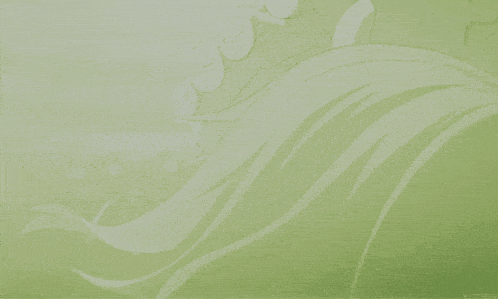 a green background with a drawing of a person 's face