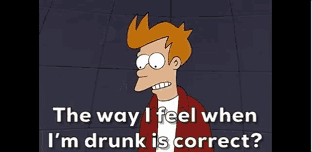 fry from futurama is standing in front of a wall with a bunch of cartoon faces behind him .