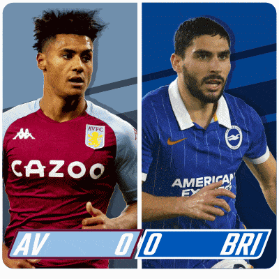 two soccer players one from avfc and the other from bri