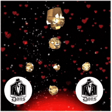 a poster that says don 's family in gold letters