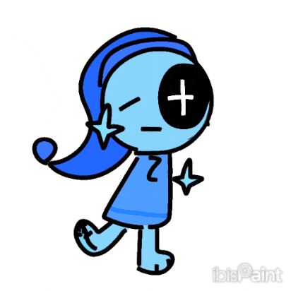 a cartoon character with a cross on his eye and a star on his ear .