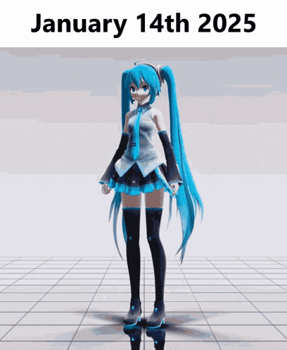 a picture of a girl with the date january 14th 2025 on it