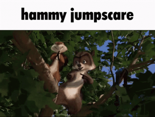 Hammy Over The Hedge GIF - Hammy Over The Hedge Jumpscare GIFs