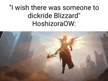 a picture of a woman flying with the words " i wish there was someone to dickride blizzard "