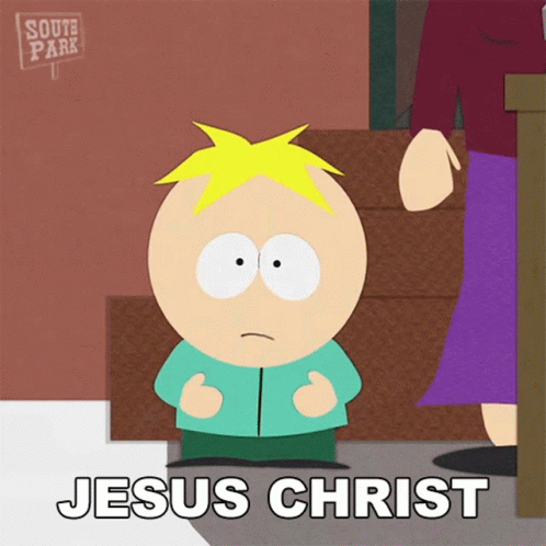 Jesus Christ Butters Stotch GIF - Jesus Christ Butters Stotch South Park GIFs