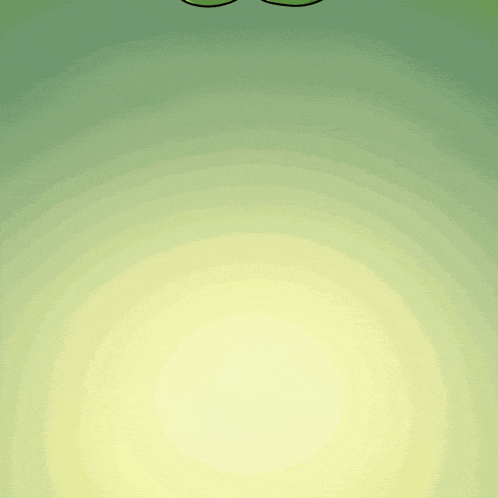 a cartoon drawing of a frog 's legs against a green background