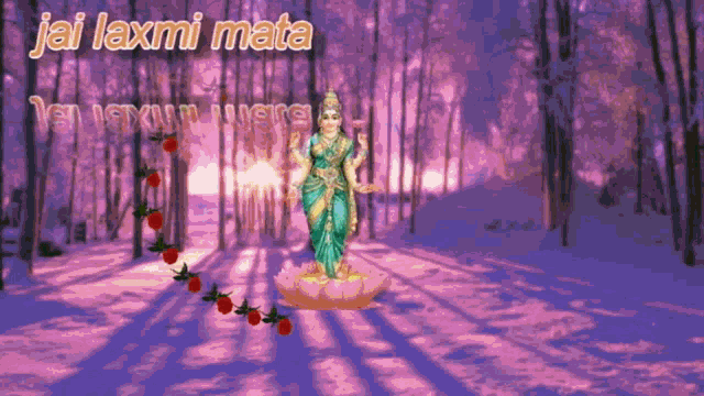 Jai Maa Lakshmi Jai Laxmi Mata GIF - Jai Maa Lakshmi Jai Laxmi Mata Flowers GIFs