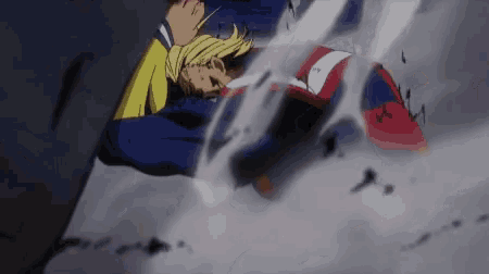a cartoon character with a red white and blue jacket with the letter a on the front