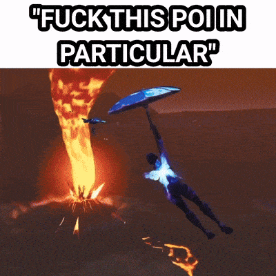 a picture of a person holding an umbrella with the words " fuck this poi in particular " underneath