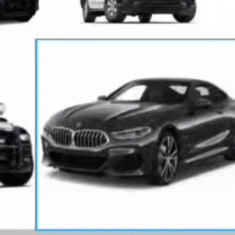 a black and white photo of a car , a suv , and a motorcycle on a white background .