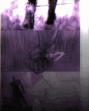 a purple background with a drawing of a fist and the word chrishk