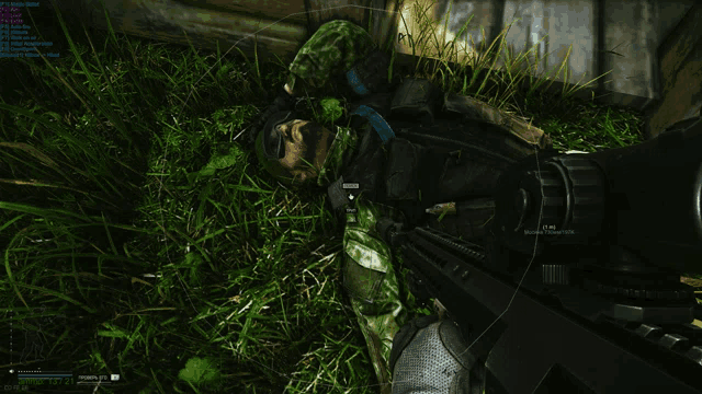 a screenshot of a video game shows a man laying on the ground