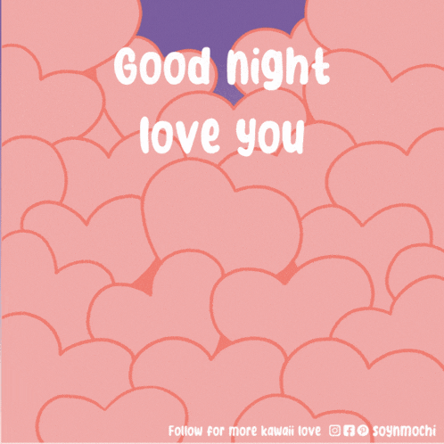a poster that says good night love you with a corgi in the clouds