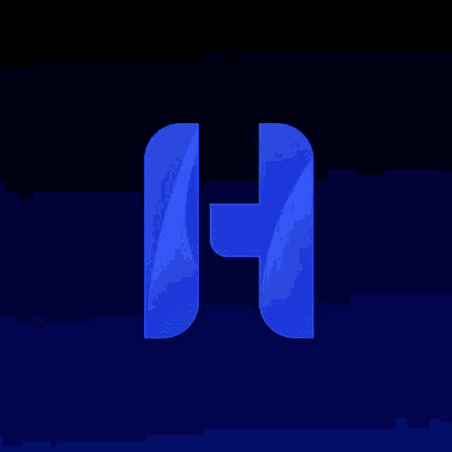 the letter h is glowing in the dark