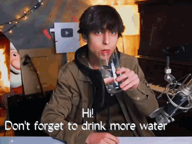 Hi Hello GIF - Hi Hello Drink More Water GIFs