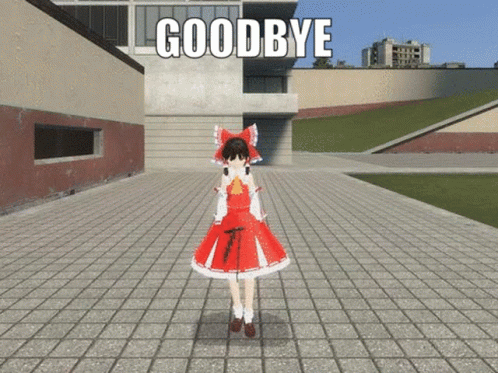 Reimu Goodbye Fumo GIF - Reimu Goodbye Fumo Touhou GIFs
