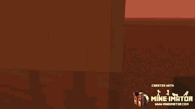 a screenshot of a video game with the words mine imator on the bottom