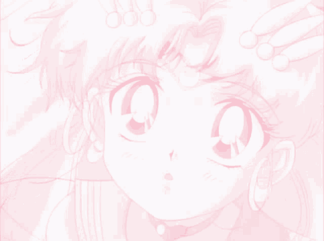a pink background with a drawing of a girl