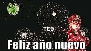 a fireworks display with the words feliz ano nuevo in white