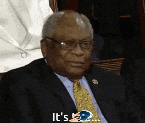 a man in a suit and tie says it 's on the bottom