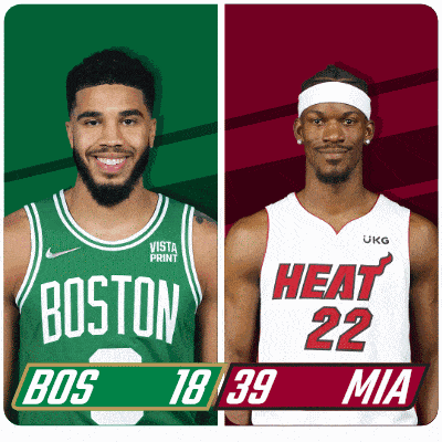 Boston Celtics (18) Vs. Miami Heat (39) First-second Period Break GIF - Nba Basketball Nba 2021 GIFs