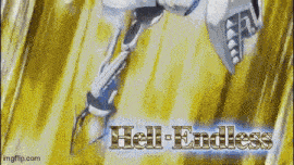 a picture of a robot with the words hell-endless on the bottom