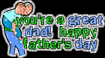 a father 's day greeting that says you 're a great dad and happy father 's day