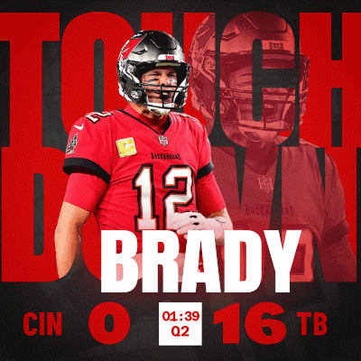 a poster of a football player with the name brady