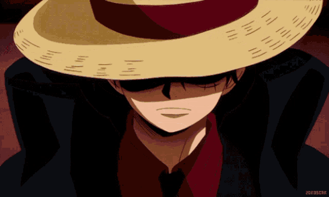 a close up of a person wearing a straw hat