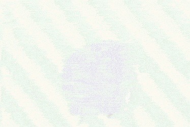 a cartoon character with purple hair is standing on a green and yellow striped background and crying .