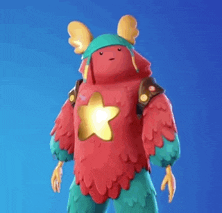 a cartoon character is wearing a red and green outfit with a star on it and a helmet .