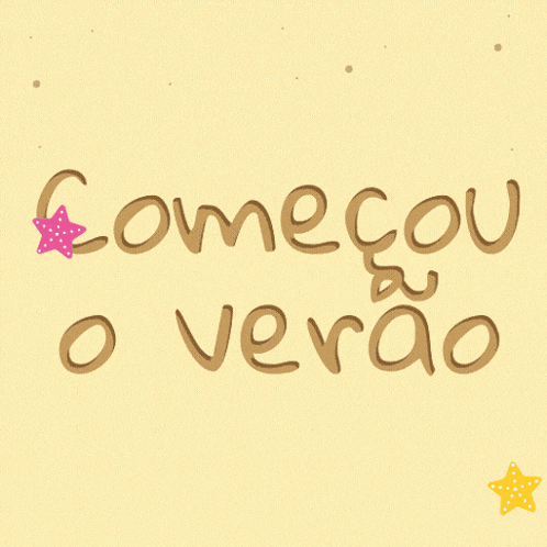 a cartoon drawing of a beach with the words comecou o verao