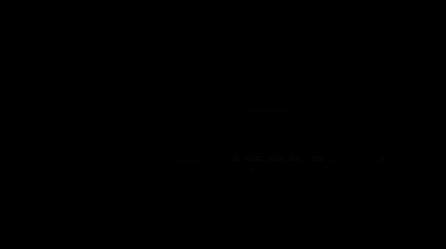 a racing team logo that is on a black background