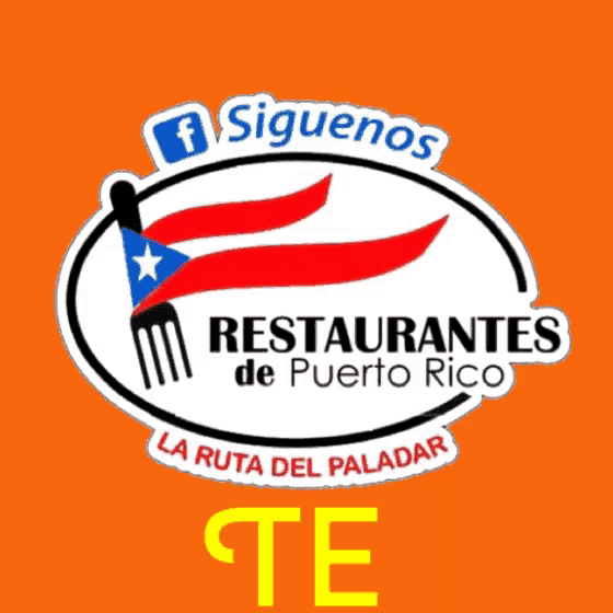 a logo for restaurantes de puerto rico is surrounded by colorful lines