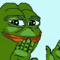 a cartoon of a green frog giving a thumbs up .