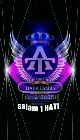 a tiara family logo with a crown and white wings