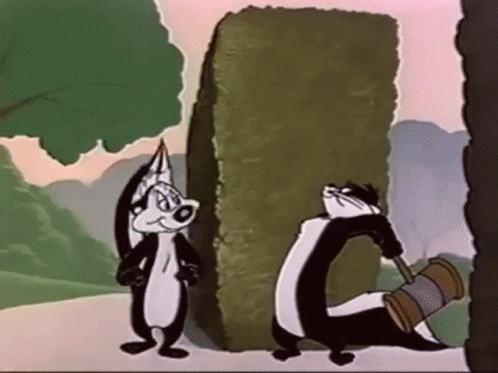 Looney Tunes Pepe Le Pew GIF - Looney Tunes Pepe Le Pew Hammer GIFs