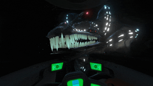 a screenshot of a video game shows a monster with a large mouth