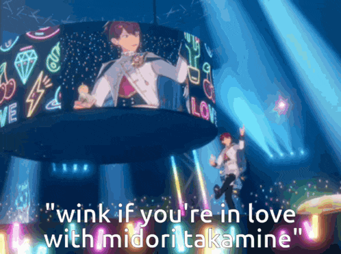 a wink if you 're in love with midoritakamine sign