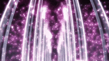a purple background with a few lines and a lot of sparkles .
