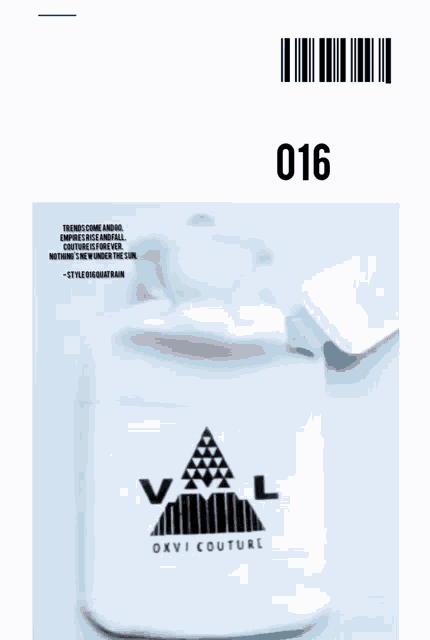 a style 016 magazine cover with a white bottle